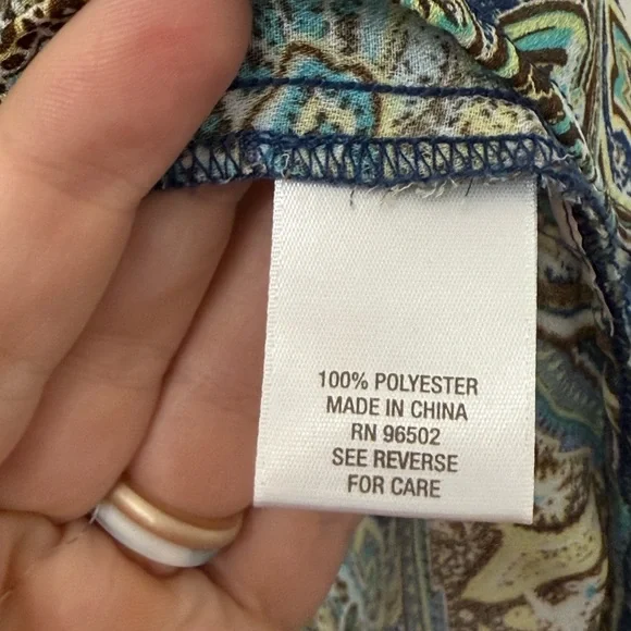 Paisley Print Women's Flowy Top - Picture 5 of 6